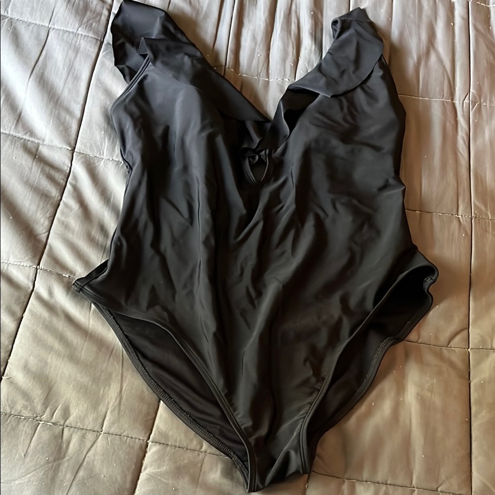 One piece black swimsuit